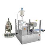 אריזת איטום מילוי שקית מוכנה מראש אוטומטית עם מילוי בובות לנוזל והדבק