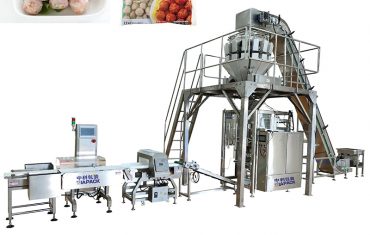 Automatic frozen food bag forming packaging and carton filling line